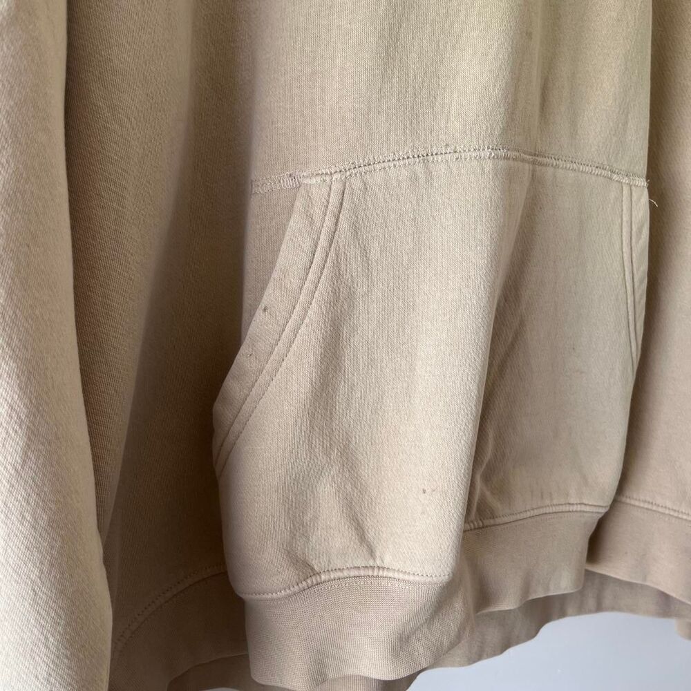 Volcom Tan Hoodie Oversized Sweatshirt Embroidered Stone Logo Size Medium - Picture 8 of 8
